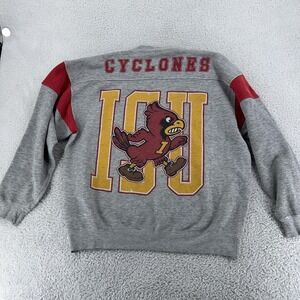 Vtg Iowa State Cyclones Sweater Mens Large NCAA Basketball Crewneck Galt Sand